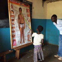 Learning about body parts at Malili